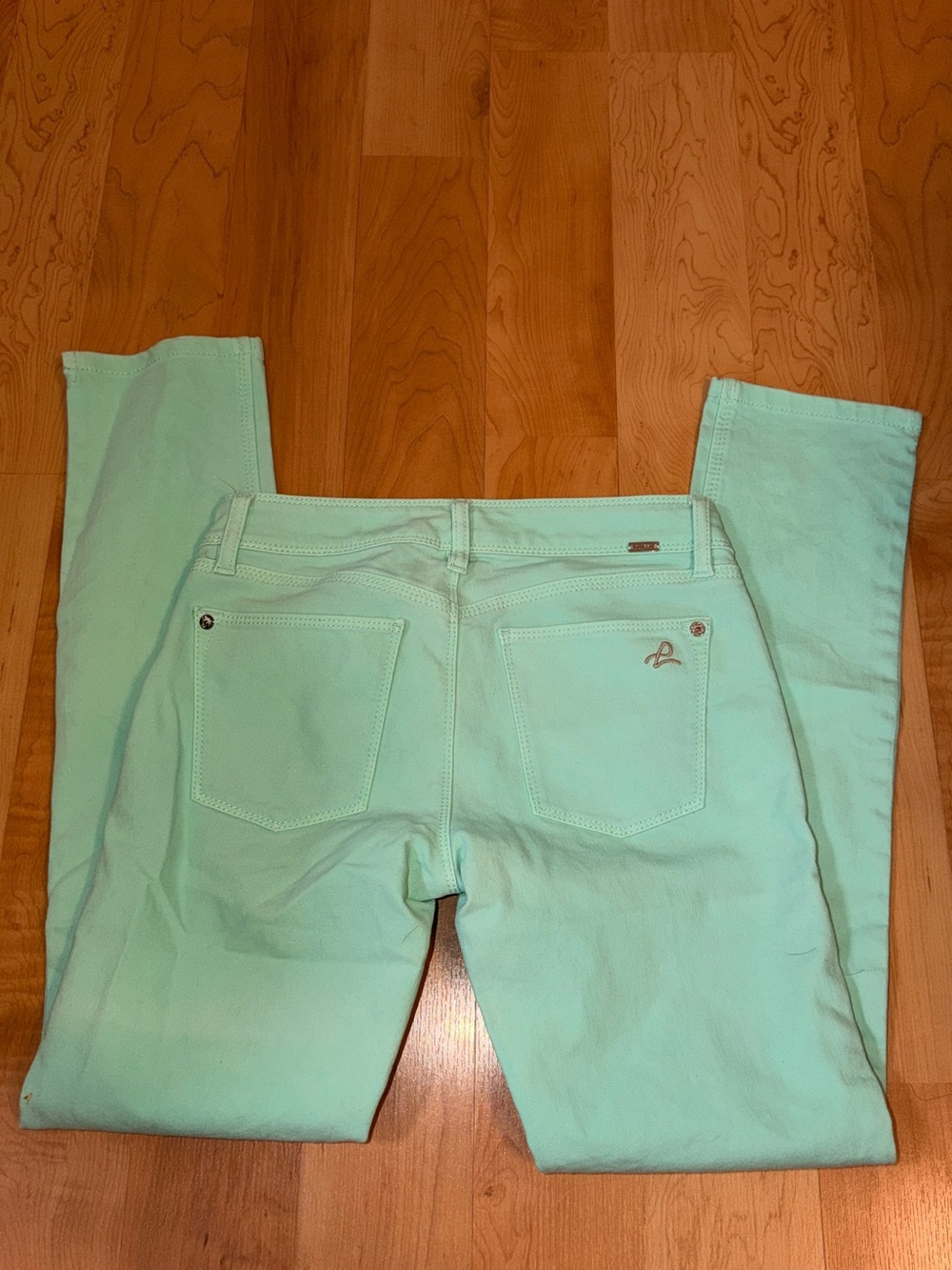 DL1961 Mint Green Skinny Jeans for Women - Picture 3 of 4